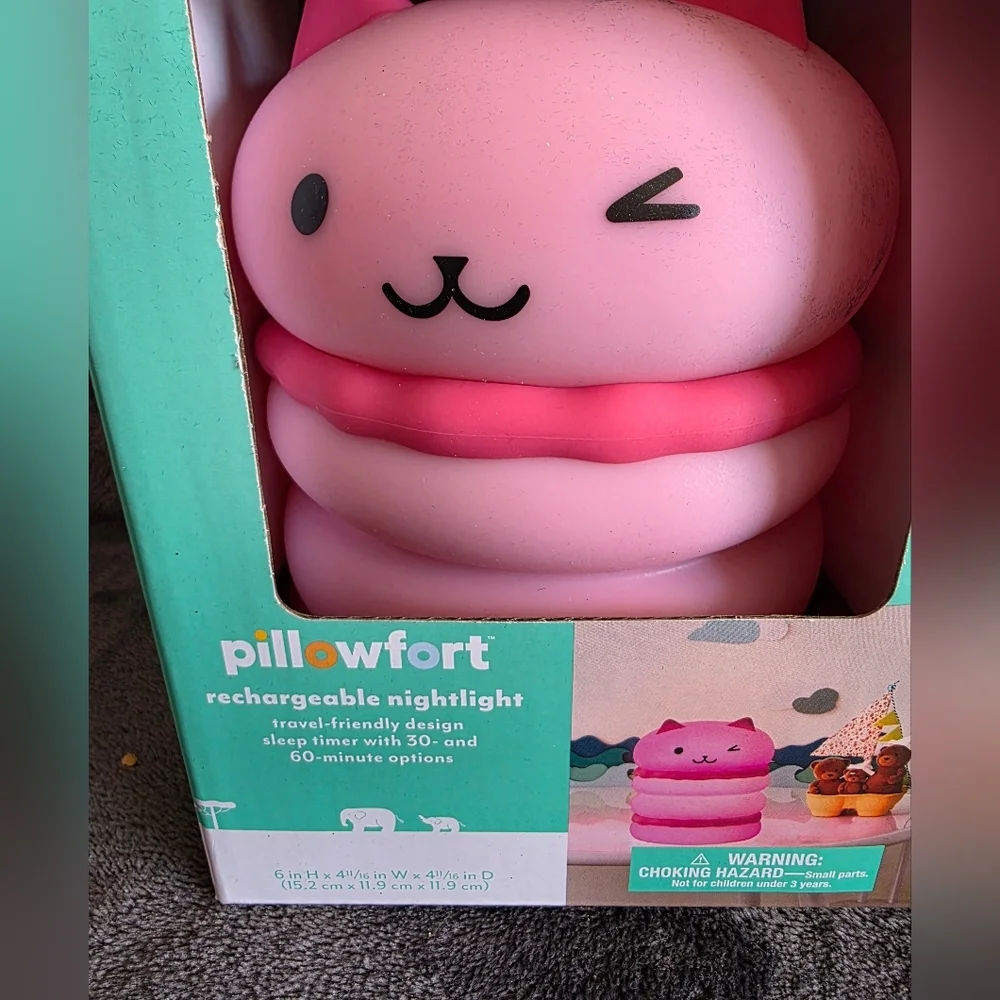New Target Christmas Pillowfort Kid's Portable Calming Silicone Night Light Cat